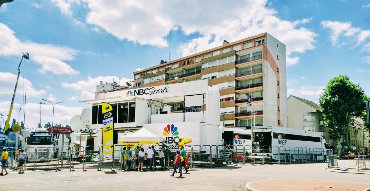 The Mobile Studio for NBC Sports during the Tour de France