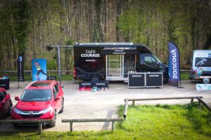 Saucony InfoWheels on tour in full branding