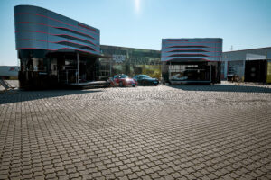 Porsche Mobile Event Units for the Symposium in Germany